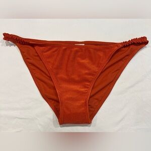Bikini High Leg Cheeky Swimsuit Bathing Suit Bottom Orange Size X-Large NWT